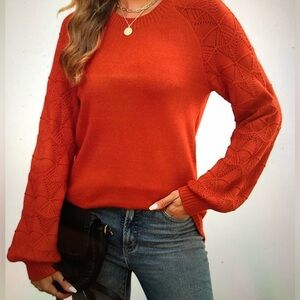 Mohhom Long sleeved Lightweight Crewneck Sweater Size Small